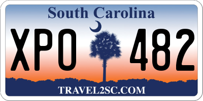 SC license plate XPO482