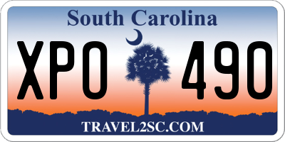 SC license plate XPO490