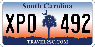 SC license plate XPO492