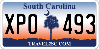 SC license plate XPO493