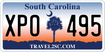 SC license plate XPO495