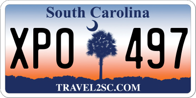 SC license plate XPO497