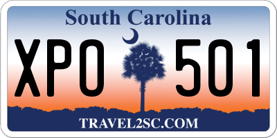 SC license plate XPO501
