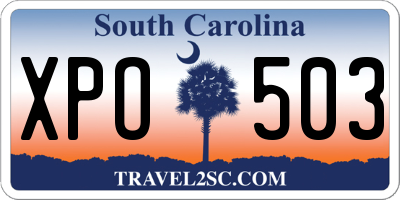 SC license plate XPO503