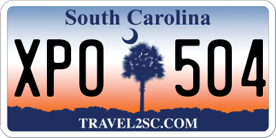 SC license plate XPO504