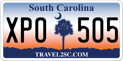 SC license plate XPO505
