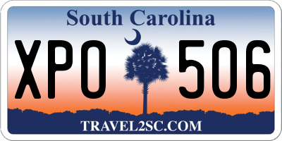 SC license plate XPO506