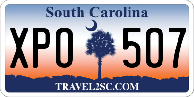 SC license plate XPO507
