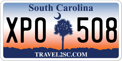 SC license plate XPO508