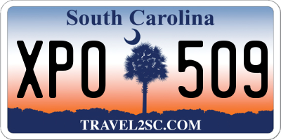 SC license plate XPO509
