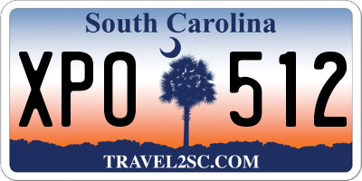 SC license plate XPO512