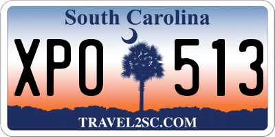 SC license plate XPO513