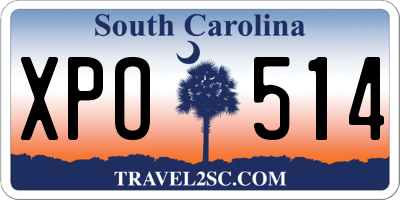 SC license plate XPO514