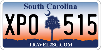 SC license plate XPO515