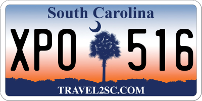 SC license plate XPO516