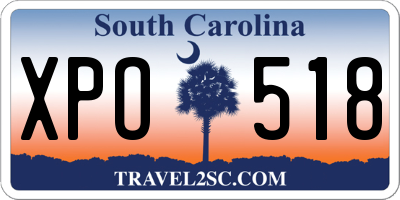 SC license plate XPO518