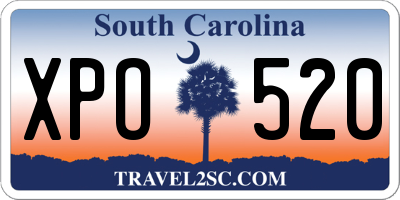 SC license plate XPO520