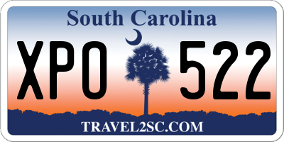 SC license plate XPO522