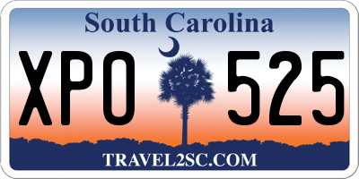 SC license plate XPO525