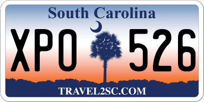 SC license plate XPO526
