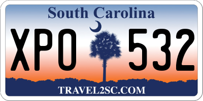 SC license plate XPO532