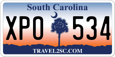 SC license plate XPO534