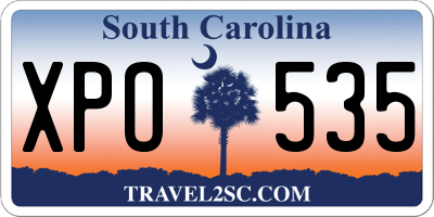 SC license plate XPO535