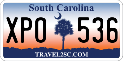 SC license plate XPO536