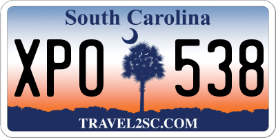 SC license plate XPO538