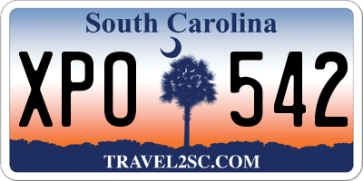 SC license plate XPO542