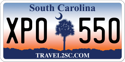 SC license plate XPO550