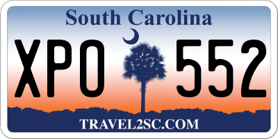 SC license plate XPO552