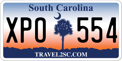 SC license plate XPO554