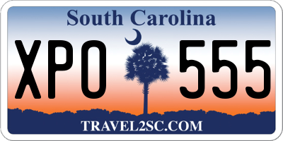 SC license plate XPO555