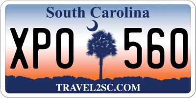 SC license plate XPO560