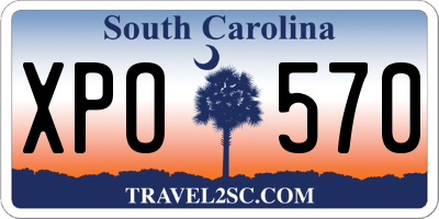 SC license plate XPO570