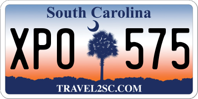 SC license plate XPO575