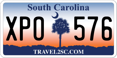SC license plate XPO576