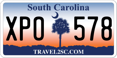 SC license plate XPO578