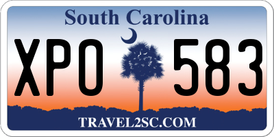 SC license plate XPO583