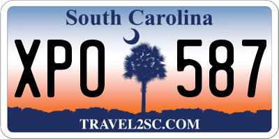 SC license plate XPO587