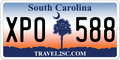 SC license plate XPO588