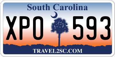 SC license plate XPO593