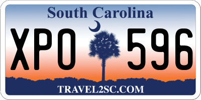 SC license plate XPO596