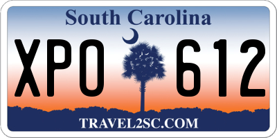 SC license plate XPO612