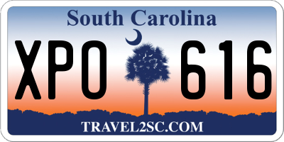 SC license plate XPO616