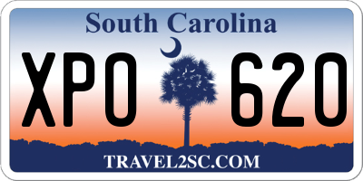 SC license plate XPO620