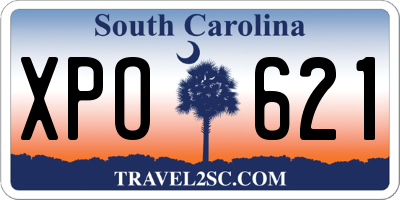 SC license plate XPO621