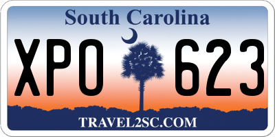 SC license plate XPO623