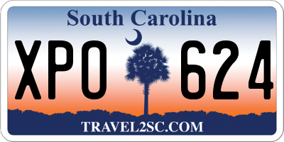 SC license plate XPO624
